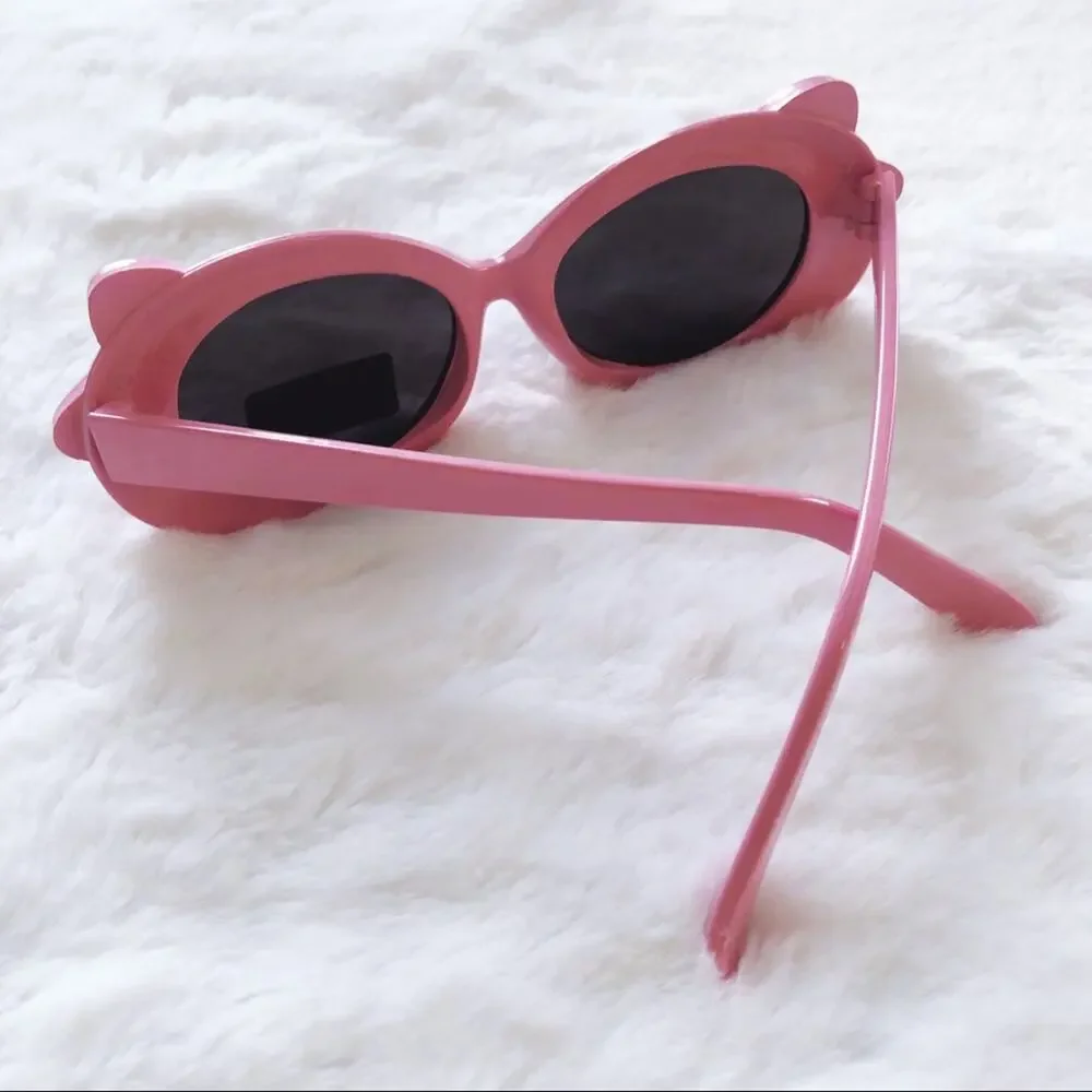 Everly Pink Toddler Girl Fashion Bow Sunglasses